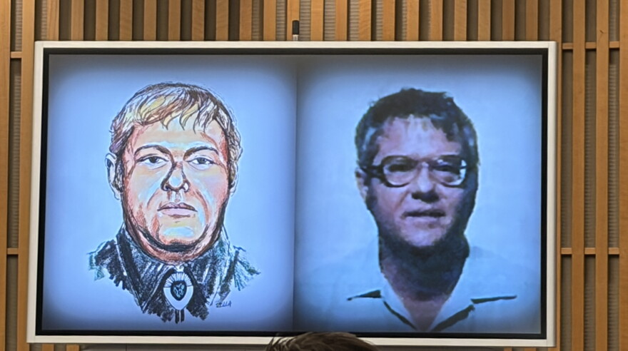 Sketch of man found in Sacred Heart Church compared to Mathew Francis Betkouski
