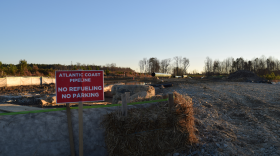 A construction site for the Atlantic Coast Pipeline in North Carolina's Northampton County in November 2018. Lead developer Dominion Energy canceled the pipeline project Sunday.