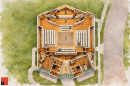 A rendering of the floor plan of the new Sarasota Players at Payne Park Auditorium, which is expected to open next year.