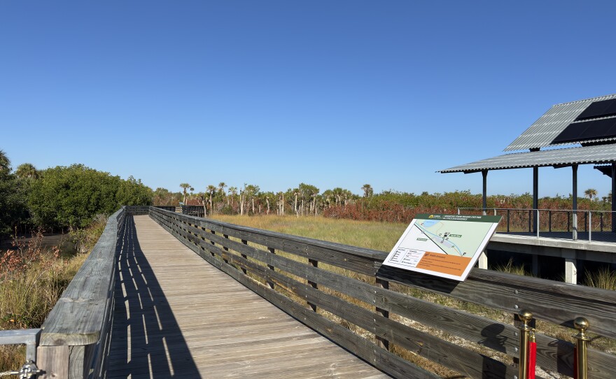 The rebuilt boardwalk at the Fakahatchee Strand Preserve State Park in Collier County was dedicated officially with a ribbon-cutting ceremony Saturday, February 21, 2026.