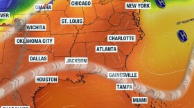 Synoptic weather map for Wednesday.