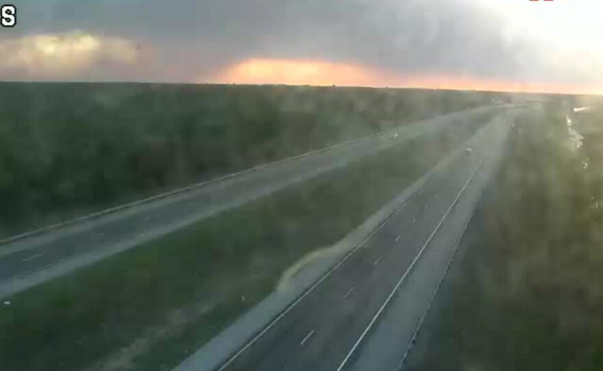 Smoke from fire in Picayune Strand State Forest in Collier County.
