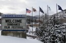 A sign welcomes visitors to the 2012 Sundance Film Festival in Park City, Utah on Thursday, Jan. 19, 2012. (AP Photo/Danny Moloshok)