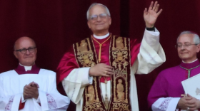 Pope Leo XIV on the loggia after his election