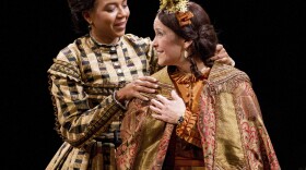 Sameerah Luqmaan-Harris plays Elizabeth Keckly and Naomi Jacobson plays Mary Todd Lincoln in Arena Stage at the Mead Center for American Theater's production of <em>Mary T. & Lizzy K.</em>
