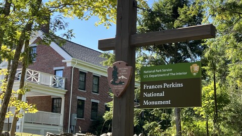The Frances Perkins National Monument in Newcastle, which was formally designated as a National Park Service site in December 2016, honors the legacy of the woman who is often credited with many of the New Deal reforms during the administration of Franklin Delano Roosevelt, including Social Security, minimum wage and a unemployment insurance.