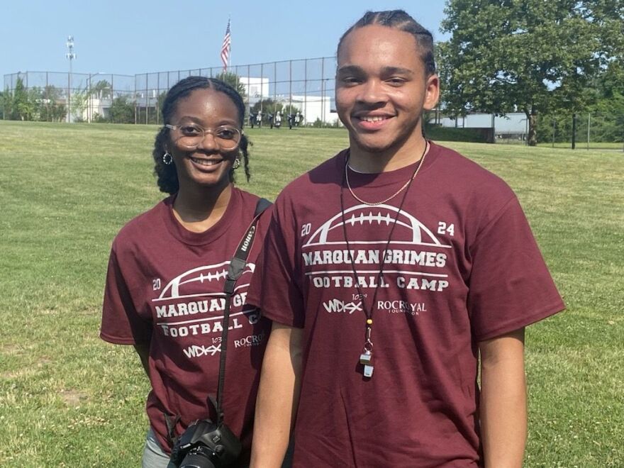 Aniyah Carter, a 16-year-old student volunteer, served as the camp's photographer and videographer, and event organizer, 17-year-old Marquan Grimes, a four-sport athlete at Edison Career & Technology High School.