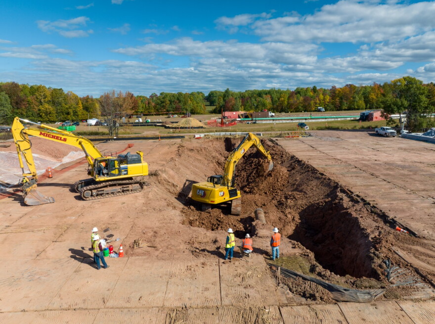 Work underway at the site of a natural gas liquids leak in Iron County