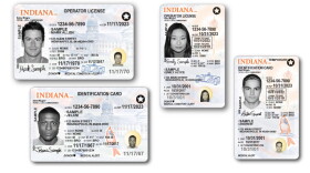 Changes to Indiana's ID will include a new laser-inscribed black and white photo and miniature portrait on the cards.