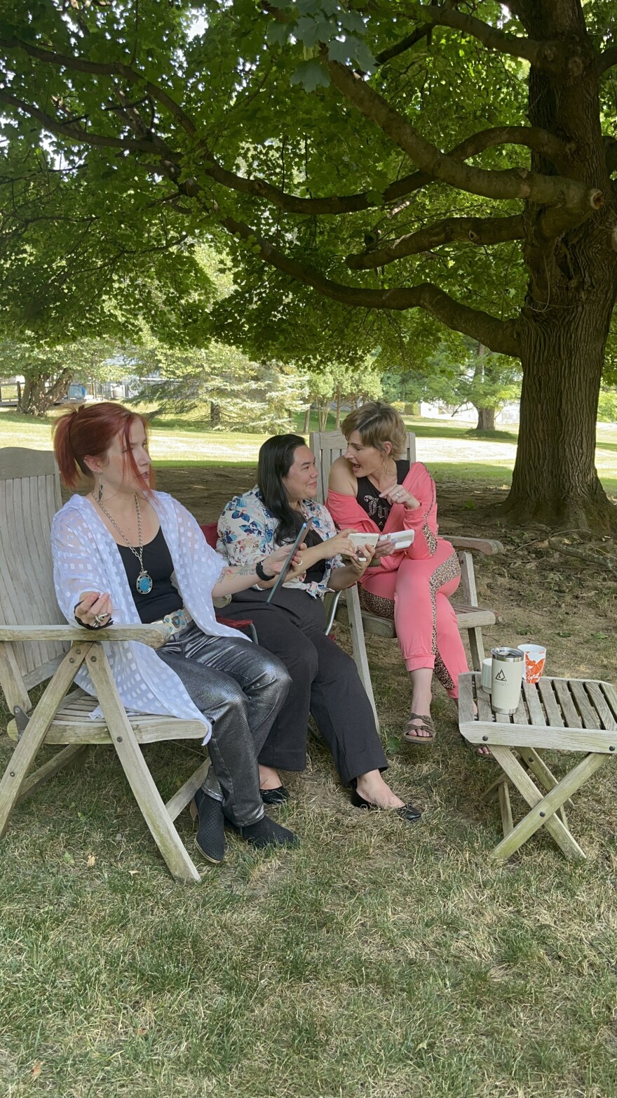 Actors from 'Cry It Out' pose for the show's promotional photos. The show follows three women as they navigate three different postpartum experiences.