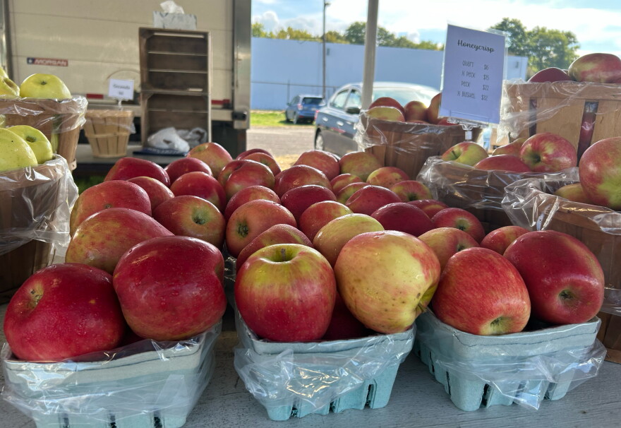 Heller Orchards sells apples at the