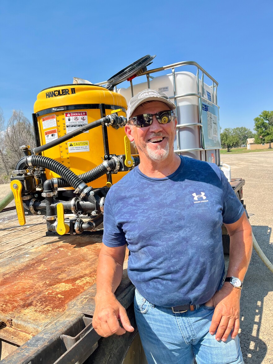 Bighorn farmer Shane Strecker explains how he sprays his sugar beet crop for Cercospora leaf spot
