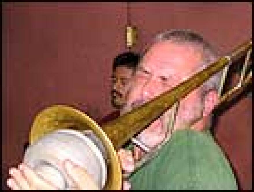 Trombonist Alex Lo Dico and his group get Friday nights started for New York's subway commuters.