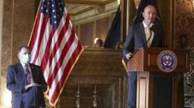 Gov.-elect Spencer Cox speaks at a press conference Thursday announcing his transition team. Cox was announced as the winner of Utah’s gubernatorial race just minutes after the polls closed on Tuesday. He said he will focus on education and making the state government more efficient during his administration.