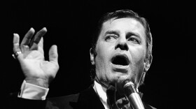 Jerry Lewis performs in Paris in 1976. Lewis, who appeared in dozens of films throughout his career, was perhaps nowhere more critically acclaimed than in France, where he earned the country's highest civilian honor.