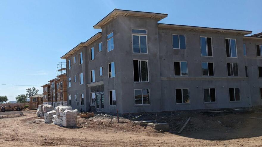 an apartment building under construction in north phoenix