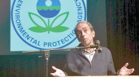 Attorney John Bickerman in Lenox, Massachusetts, last month at a meeting about the mediation he is leading to resolve a dispute over the shape of the continuing Housatonic River cleanup of PCBs.