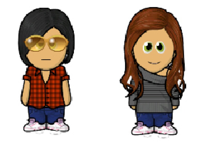 Wanna be friends? Two of the avatars that people created for the study.