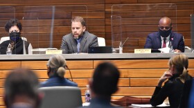 Kansas City Board of Police Commissioners member Nathan Garrett talks during a November 2020 meeting. The board voted Friday to file a lawsuit against Mayor Quinton Lucas and the City Council.