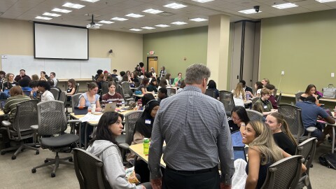 tudents put the finishing touches on their affordable housing projects before presenting to city leaders Tuesday at the Community Impact Center at 215 N. Front St.
