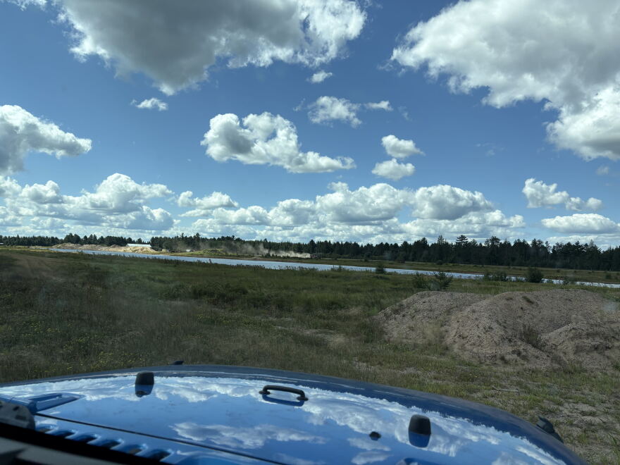 The farm traditionally uses water from reservoirs to water and flood their crops. The sand they use in the marshes are also taken from this location.
