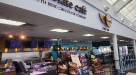 The South Bend Chocolate Company's Chocolate Cafe inside the South Bend International Airport. The South Bend Chocolate Company and its founder, Mark Tarner, have asked a judge to review the legality of the airport's decision to award its concessions contract to another company.