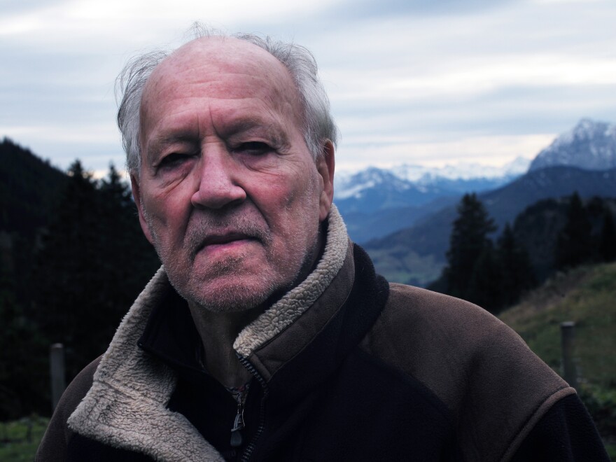 Werner Herzog describes his dramatic narration in films as a "stylized voice." At home with his wife, he says, "I am a mild-mannered, fluffy husband."<a href="#_msocom_2" data-key="44824"></a>