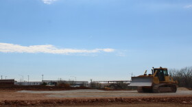 Work is underway at the site of a future expanded facility for Press Room Equipment at Partnership Industrial Center West in Springfield, Mo. (photo taken March 26, 2025).