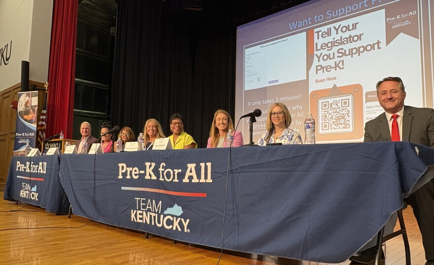 Supporters of Gov. Beshear's call for universal pre-K gathered Wednesday at Western Kentucky University.