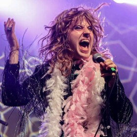 The Muffled Siren's Gavin Taylor on stage during the 2025 Norman Music Fest.