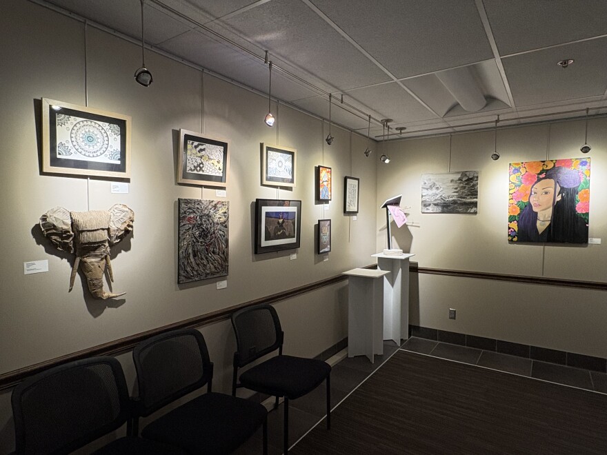 Inside of an art gallery