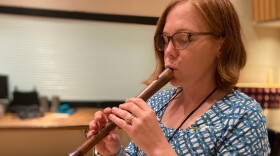 SarahSchilling plays recorder at Interlochen Public Radio.jpg