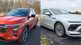 The best vehicles of 2024 including the Chevy Trax (left) and Hyundai Sonata (right)