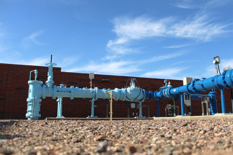 Pipes in a well system in Gilbert, Arizona on August 26, 2026. The town's water manager said other cities should work to spread out infrastructure-related rate hikes so residents aren't shocked by big increases on water bills.