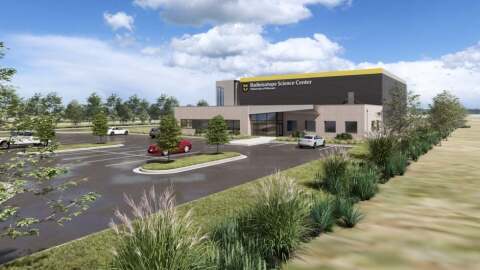 Rendering of University of Missouri's Radioisotope Science Center at Discovery Ridge in Columbia, set for completion in 2029
