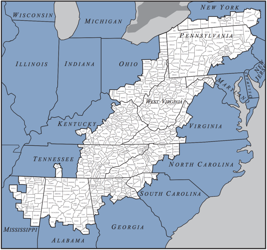 Map of Appalachia