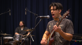 Coach performing live in WNIJ's Studio A