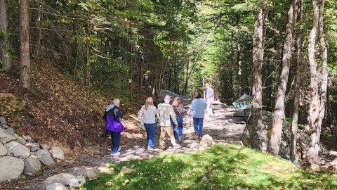 State and local officials joined conservation groups and outdoor enthusiasts on Saturday to mark the official opening of the Rumford Community Forest.