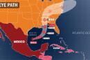 Hurricane Isaias Eye Path Forecast Map Showing Storm Track Across the Gulf and Southeastern United States