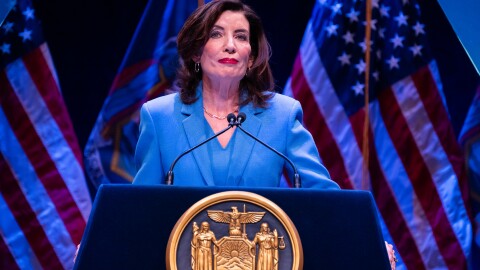 New York Gov. Kathy Hochul delivers her 2026 "State of the State" address on Tuesday, Jan. 13, 2026.
