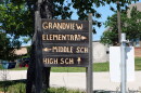 Sign on the Grandview Schools campus.