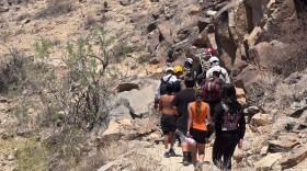 The Phoenix Fire Department rescued a group of 11 people from a closed trail on South Mountain on June 29, 2025.