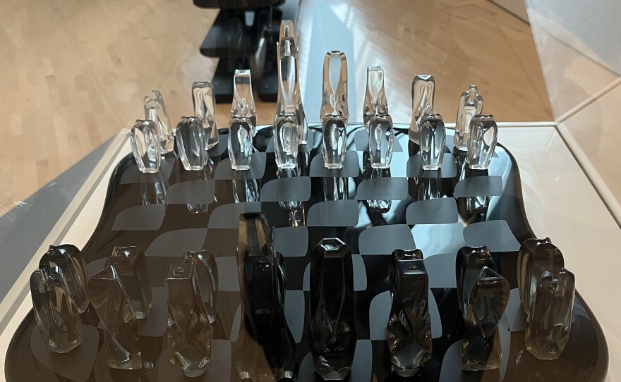 A Zaha Hadid-designed chess set