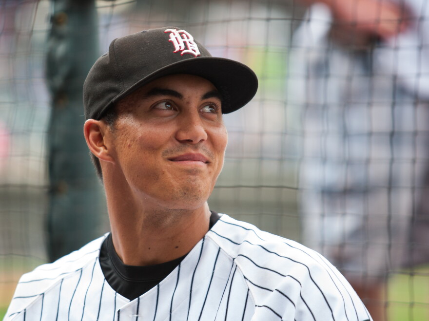 Tyler Saladino plays for the Birmingham Barons, the AA affiliate of the Chicago White Sox.