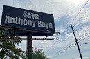 A billboard that says "Save Anthony Boyd" is displayed in Montgomery, Alabama on Friday, Sept. 26, 2025. Boyd, 54, is on Alabama's Death Row and is scheduled to be executed later in October.