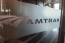 amtrak logo on a door