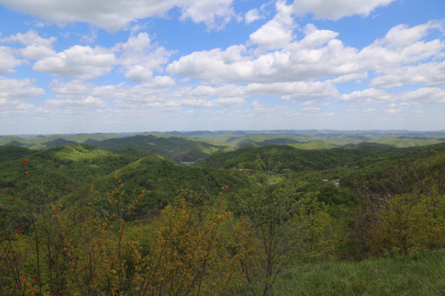 The view of Appalachian Kentucky from Pine Mountain.