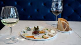 At Vintage '78 Wine Bar, The Cheese Clock offers an opportunity to try 12 different cheeses and accoutrements on one plate.