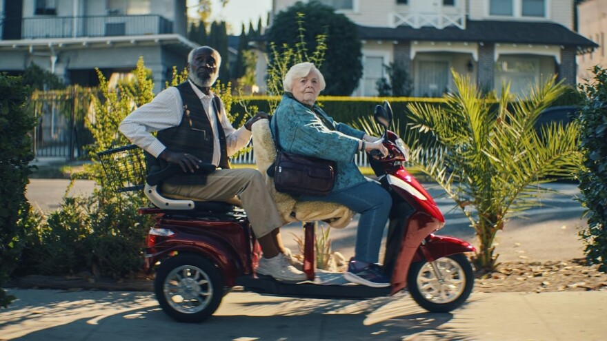 Richard Roundtree (left) and June Squibb in "Thelma."