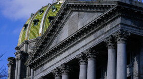 Shown is the Pennsylvania Capitol in Harrisburg, Pa., Tuesday, Feb. 8, 2022. (AP Photo/Matt Rourke)